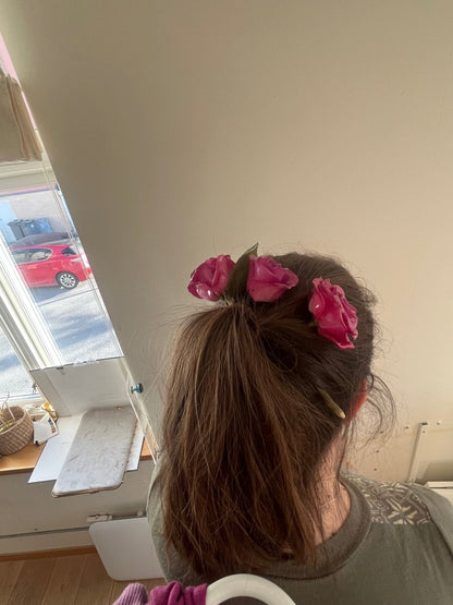 ROSA ROSE hårnål av ekte tørket blomst - Hårpynt KNASK