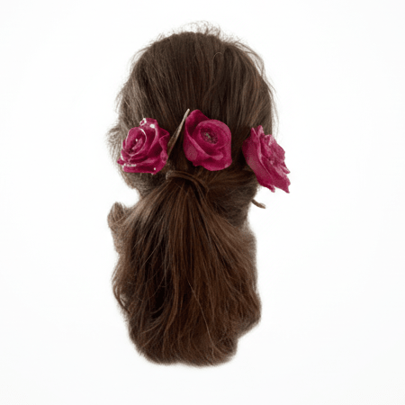 ROSA ROSE hårnål - ekte tørket blomst - Hårpynt KNASK