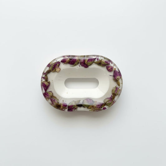 ROSA ROSEKNOPPER såpeskål – blomsterkunst av ekte tørkede roser - Interiør KNASK