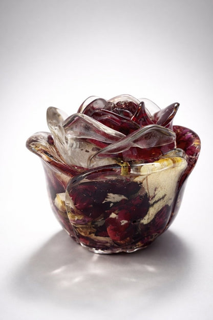 ROSE SYMFONI krukke med lokk, ekte tørkede roser - Interiør KNASK