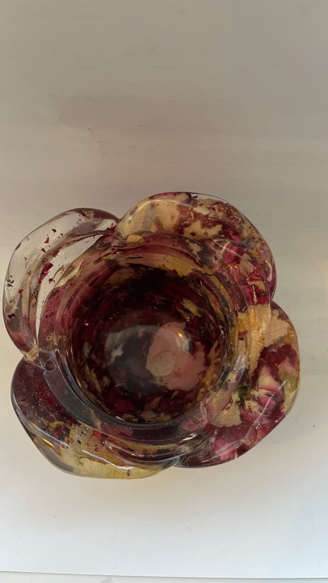 ROSE SYMFONI krukke med lokk, ekte tørkede roser - Interiør KNASK