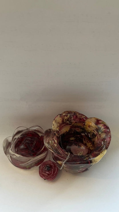 ROSE SYMFONI krukke med lokk, ekte tørkede roser - Interiør KNASK