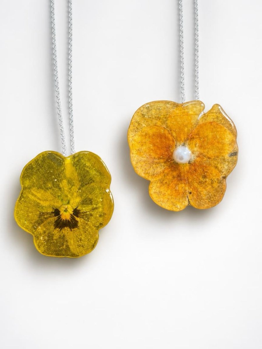 SAFTIG FIOL smykke - ekte tørket blomst - Smykke KNASK