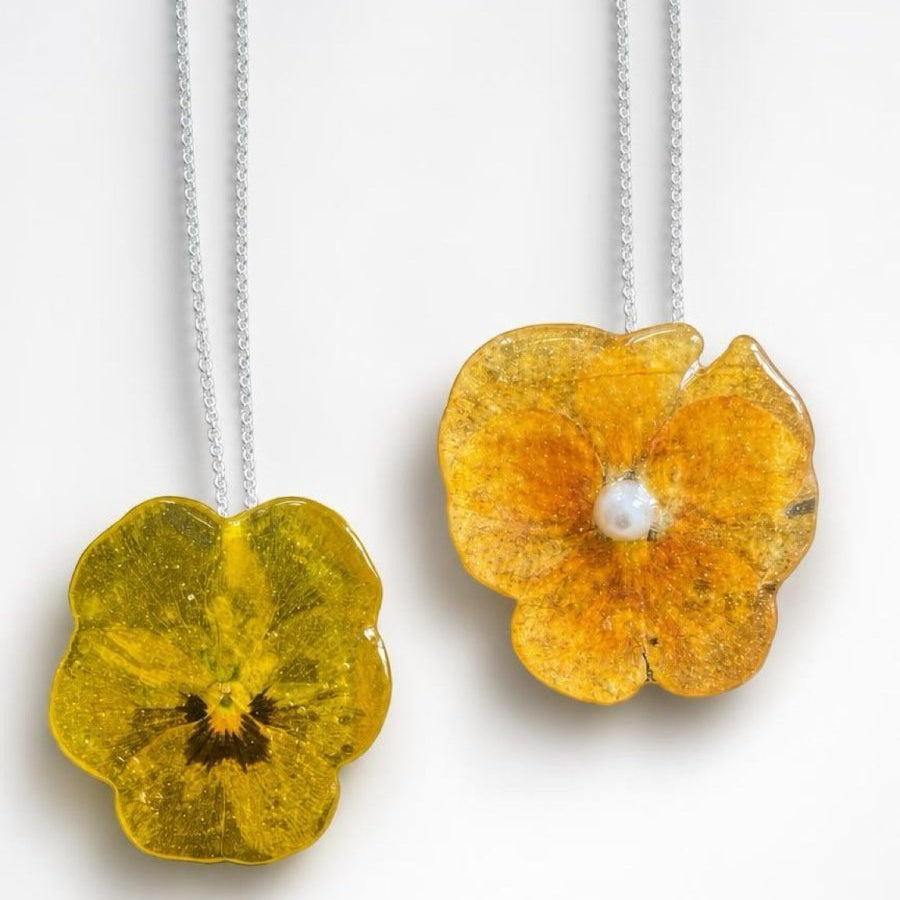 SAFTIG FIOL smykke - ekte tørket blomst - Smykke KNASK