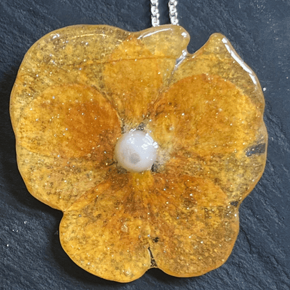 SAFTIG FIOL smykke - ekte tørket blomst - Smykke KNASK