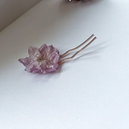 SAKURA KIRSEBÆRBLOMST hårnål, 3D - tørket blomst - Hårpynt KNASK