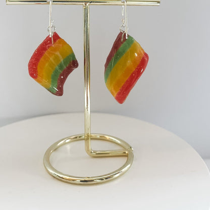 SKEIVE PRIDE øredobber, ekte regnbue - snop (🇵🇸10% til Gaza ❤️‍🩹) - KNASK