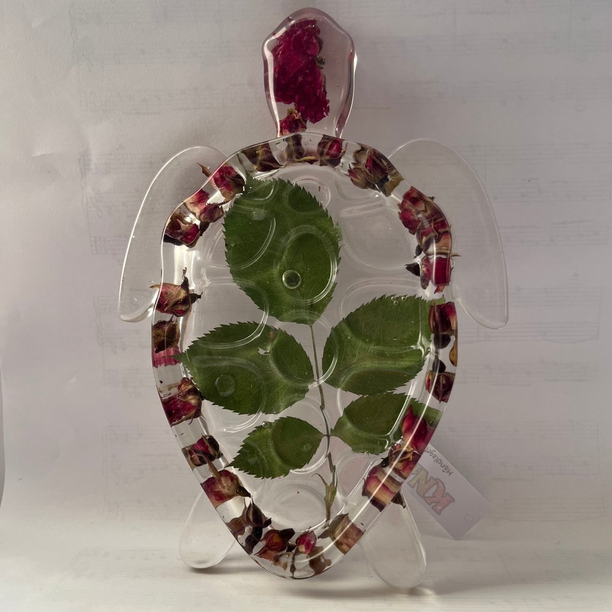 SKILPADDE pyntebrett - ekte roser - Interiør KNASK