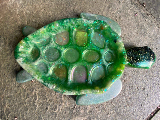 Skilpadde pyntebrett, holografisk pastell - KNASK
