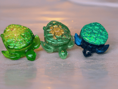 SKILPADDE smykkeskrin med lokk, grønn & gull - Interiør KNASK