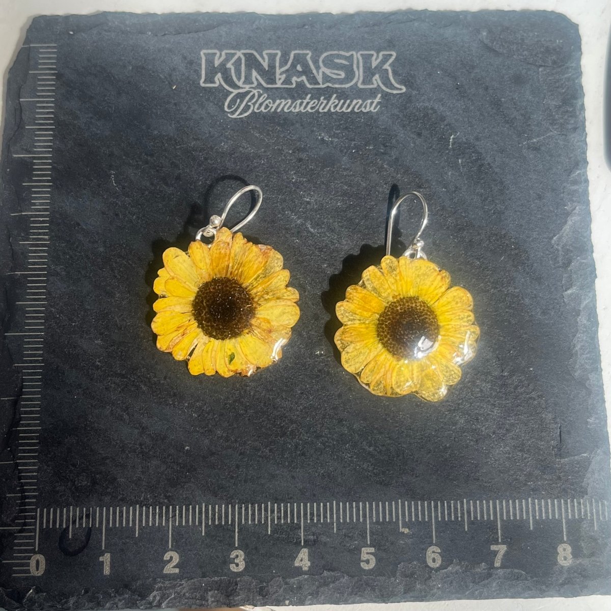 SOLLYKKE øredobber - ekte tørked blomster, sølv - Øredobber KNASK