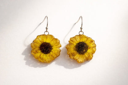 SOLLYKKE øredobber - ekte tørked blomster, sølv - Øredobber KNASK