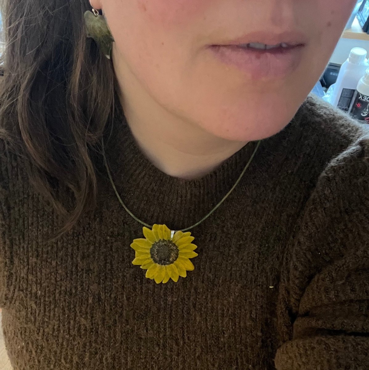 SOLSIKKE smykke - ekte tørket blomst - Smykke KNASK