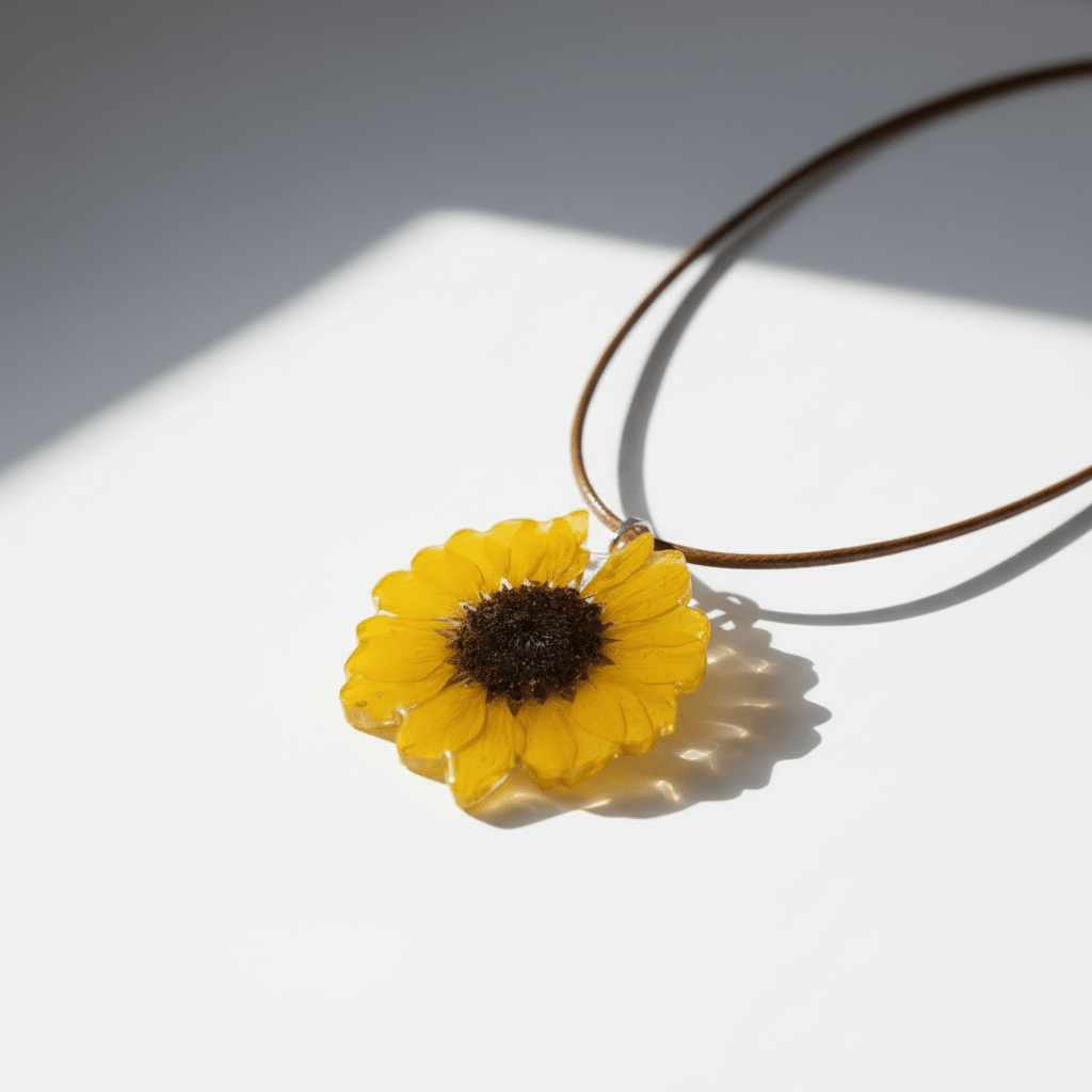 SOLSIKKE smykke - ekte tørket blomst - Smykke KNASK