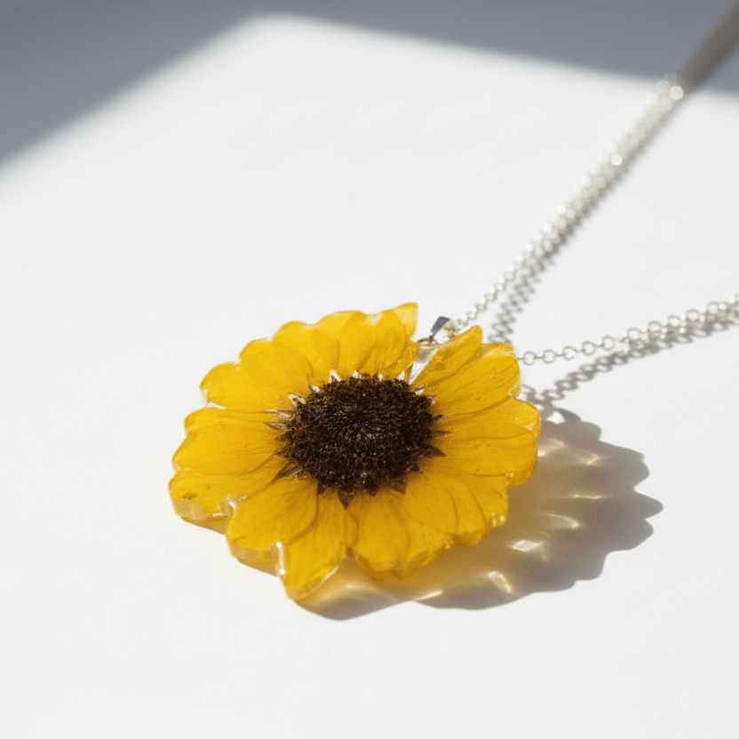 SOLSIKKE smykke - ekte tørket blomst - Smykke KNASK