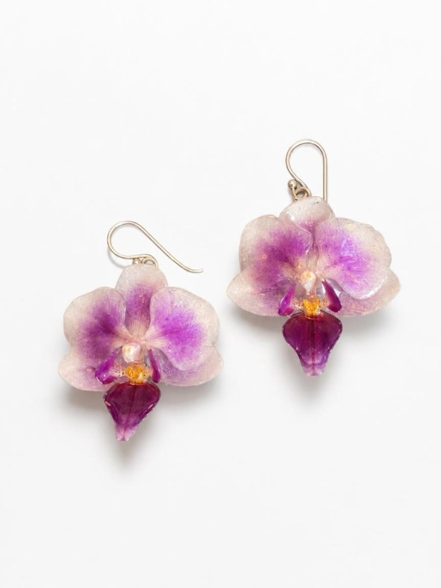 SOMMERHIT ORKIDÉ GAVESETT - ekte tørkede blomster, sølv - KNASK