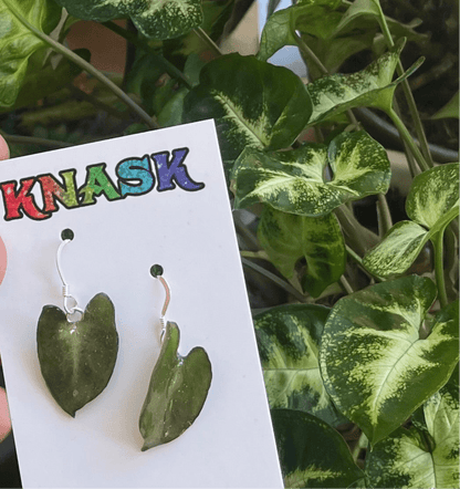 Syngonium pixie øredobber, 925 sølv planteøredobber - Øredobber KNASK
