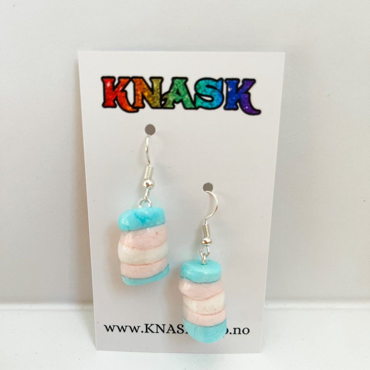 TRANS MARSHMALLOWS øredobber, ekte snop godteri - Øredobber KNASK