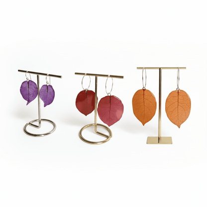 TRILLINGBLOMST Bougainvillea øredobber - ekte tørkede blomster - rød, orange eller rosa - Øredobber KNASK