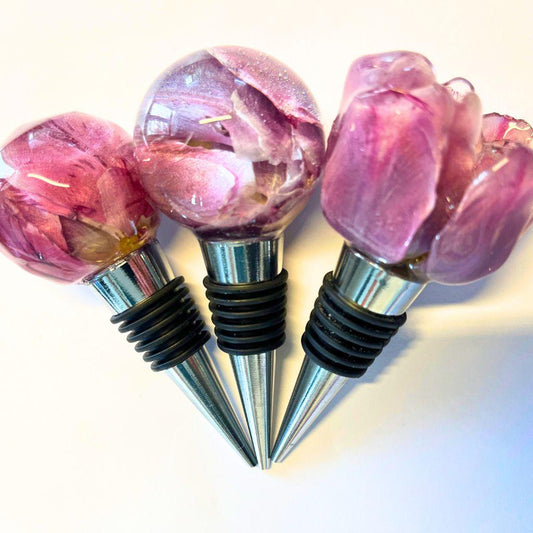 TULIPAN 3D vinstopper, ekte tørket blomst - KNASK