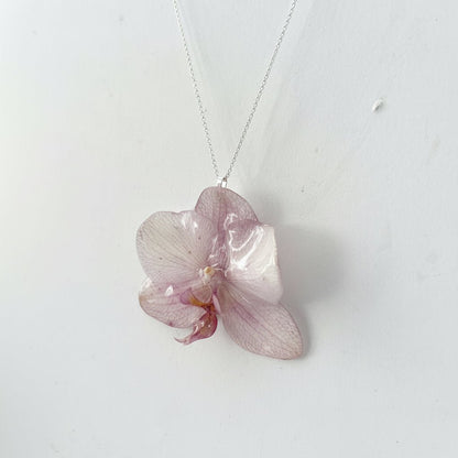 VENUS ORKIDÉ smykke - ekte tørket blomst - sølv - Smykke KNASK