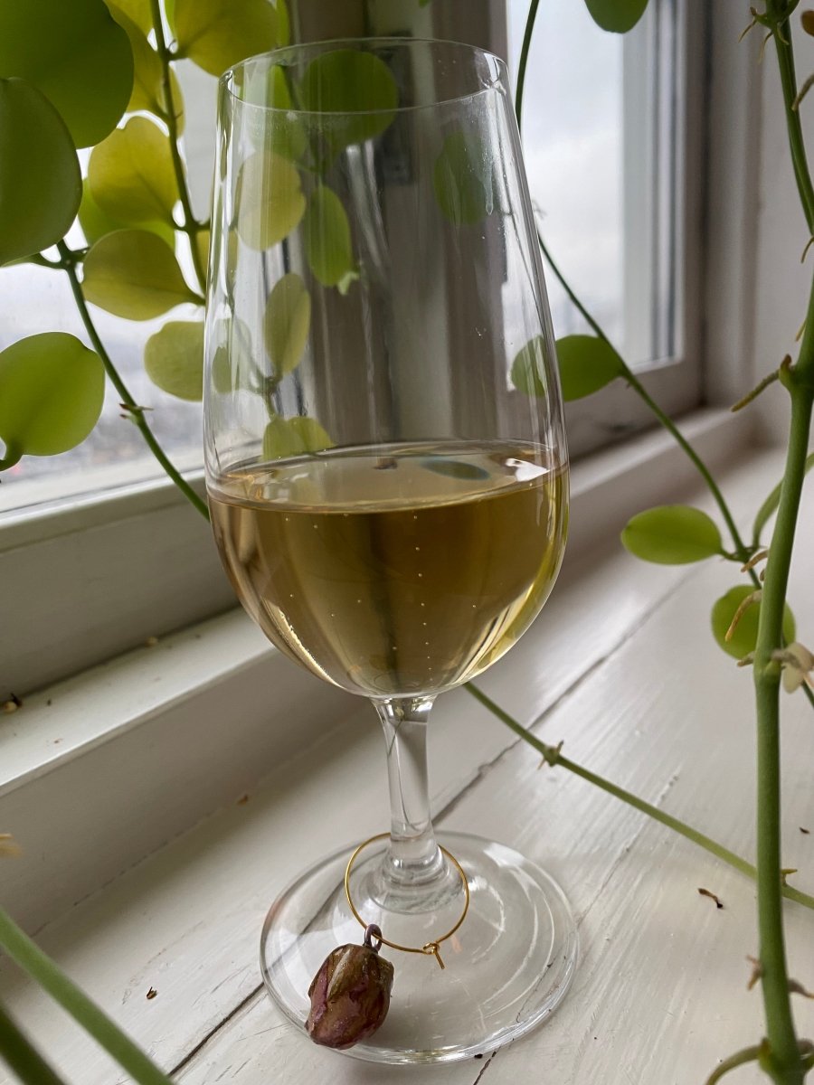 CHARMS til vinglass 🥂 eller strikketøy 🧶 Ekte tørkede blomster - KNASK