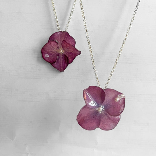 VINTAGE HORTENSIA smykke - ekte tørket blomst - Smykke KNASK