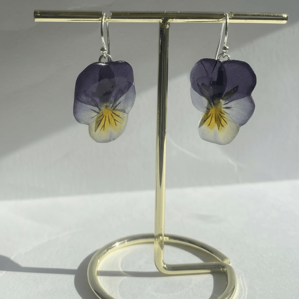 VIOLA TRICOLOR mini smykke - ekte tørket stemorsblomst - Smykke KNASK